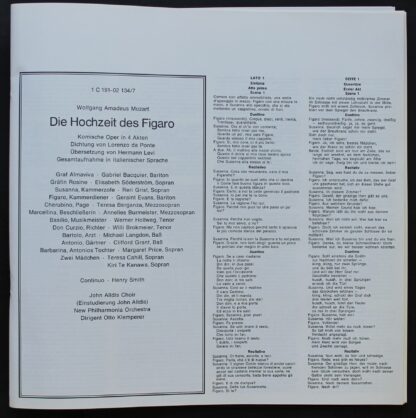 EMI-Electrola Köln C 191-02134/7 - Le Nozze di Figaro (Die Hochz - Image 5