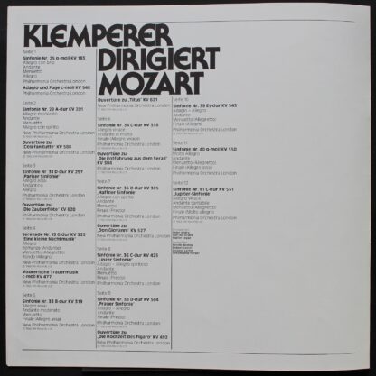 His Master's Voice 1C 153-01842/47 Y - Klemperer Dirigiert Mozar - Image 3