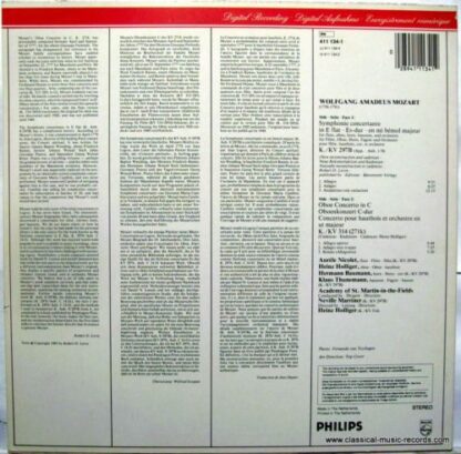 Philips 411 134-1 - Symphonie Concertante / Oboe Concerto - Image 2