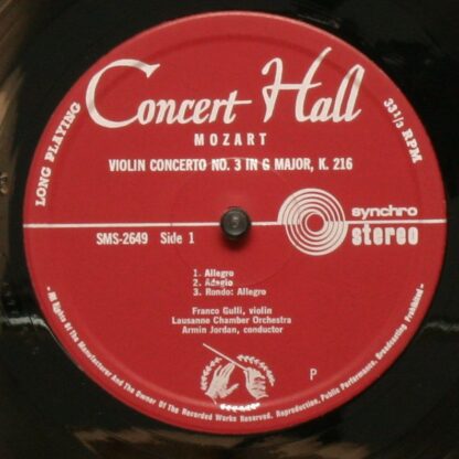 Concert Hall SMS 2649 - Violinkonzerte Nr.3 G-Dur - Nr.5 A-Dur - Image 3