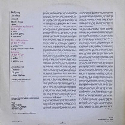 Eterna 8 25 222 - Eine Kleine Nachtmusik G-Dur KV 525 / Serenata - Image 2