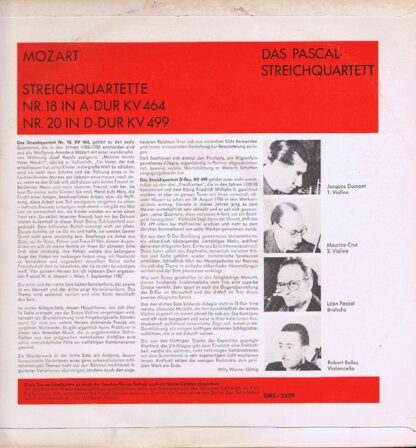 Concert Hall SMS-2459 - Streichquartette Nr. 18 in A-Dur KV 464, - Image 2