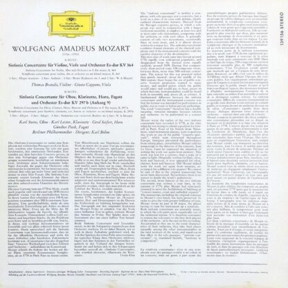 Deutsche Grammophon 139 156 SLPM - Sinfonie Concertanti (KV 364 - Image 2