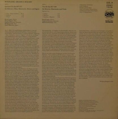 Eterna 7 29 186 - Quintett KV 452 / Trio KV 498 - Image 2