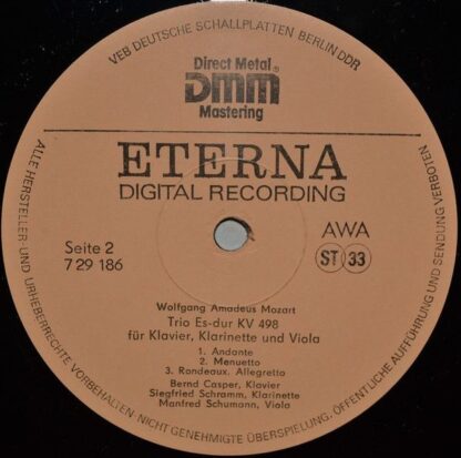 Eterna 7 29 186 - Quintett KV 452 / Trio KV 498 - Image 4