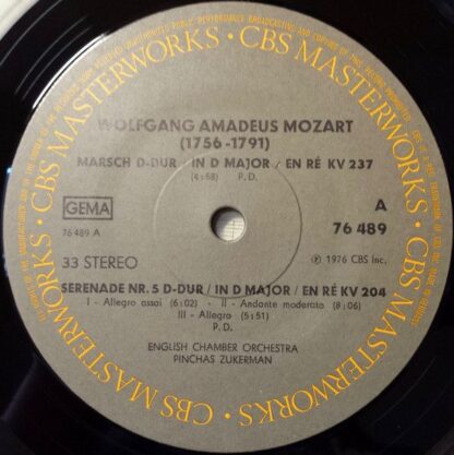 CBS 76489 - 2 Marches : K.237 & K.215 - Serenade N°5 K.204 - Image 5