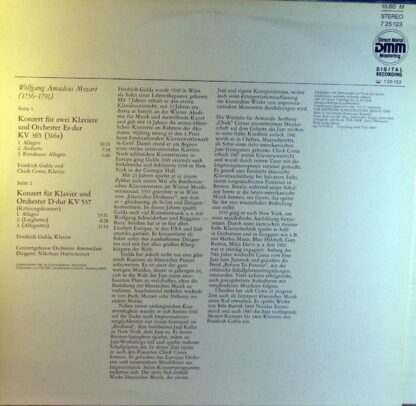 Eterna 7 25 123 - Wolfgang Amadeus Mozart, Friedrich Gulda, Chic - Image 2