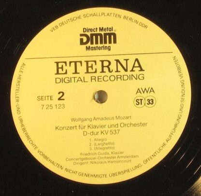 Eterna 7 25 123 - Wolfgang Amadeus Mozart, Friedrich Gulda, Chic - Image 3
