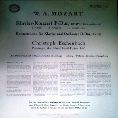 Somerset 627 - Klavierkonzert F-Dur, KV 459 / Rondo Fur Klavier - Image 2