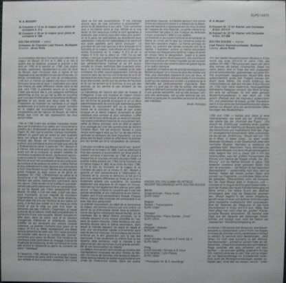 Hungaroton SLPD 12472 - Piano Concertos In A Major K.414 & 488 - Image 3
