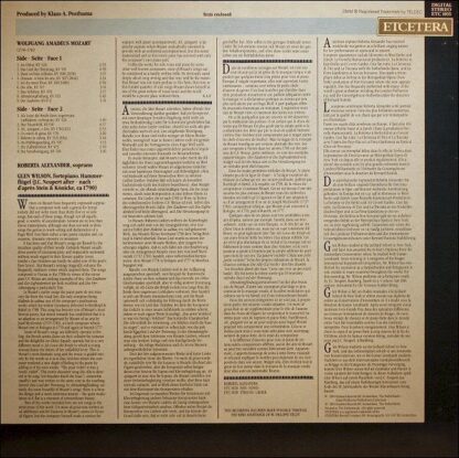 Etcetera (3) ETC 1035 - Mozart Songs - Image 2