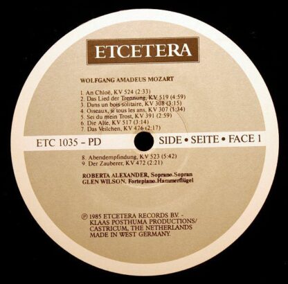 Etcetera (3) ETC 1035 - Mozart Songs - Image 5