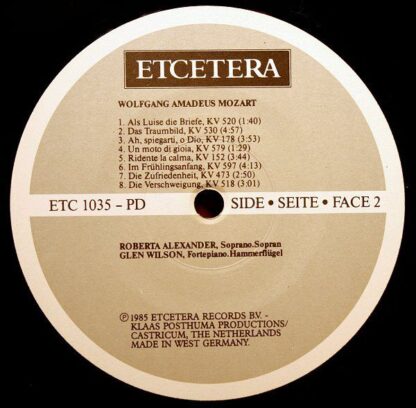 Etcetera (3) ETC 1035 - Mozart Songs - Image 6