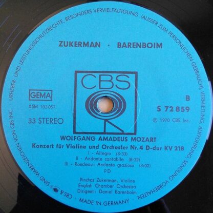 CBS S 72 859 - Violinkonzerte (Nr. 4 D-dur KV 218, Nr. 5 A-dur K - Image 4