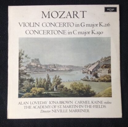 Argo ZRG 729 - Violin Concerto In G Major K.216 / Concertone In