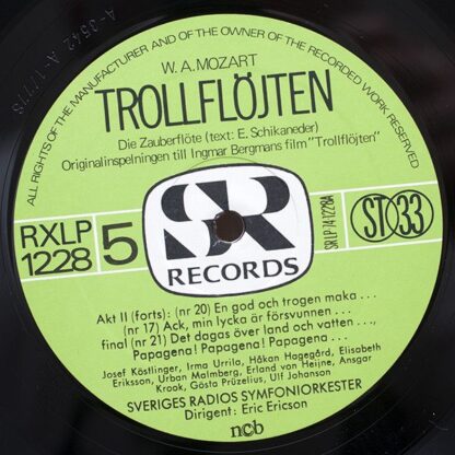 SR Records RXLP 1226/28 - Trollflöjten - Die Zauberflöte - The M - Image 8