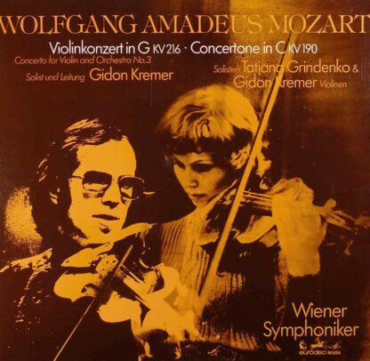 Eurodisc 27 318 KK - Violinkonzert In G KV 216- Concertone In C