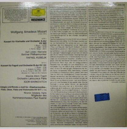 Deutsche Grammophon 2535 188 - Klarinettenkonzert - Fagottkonzer - Image 2