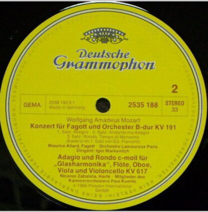 Deutsche Grammophon 2535 188 - Klarinettenkonzert - Fagottkonzer - Image 4