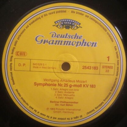 Deutsche Grammophon 2543 183 - Mozart: Symphonien Nr. 25 G-moll - Image 3