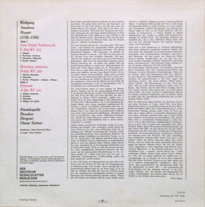 Eterna 8 25 222 - Eine Kleine Nachtmusik G-dur KV 525 / Serenata - Image 2