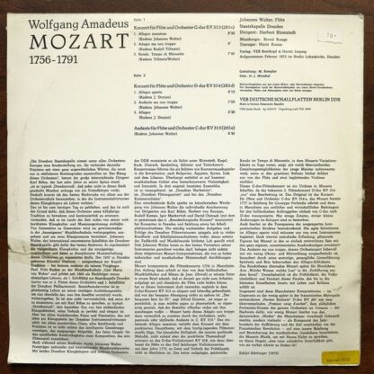 Eterna 8 26 616 - Konzert Für Flöte Und Orchester G-dur Kv 313 - - Image 2