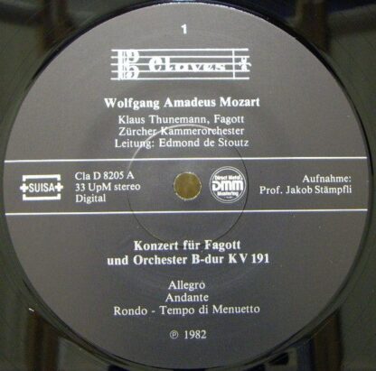 Claves D 8205 - Fagottkonzert B-dur, KV 191 / Klarinettenkonzert - Image 3