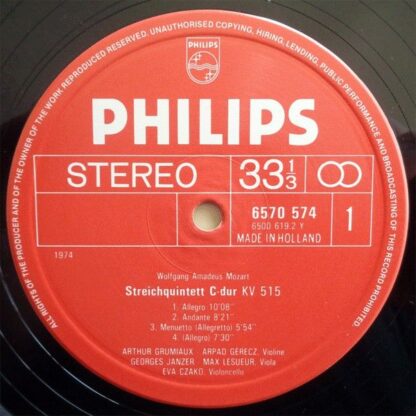Philips 6570 574 - Streichquintette KV 515 & KV 516 - Image 3