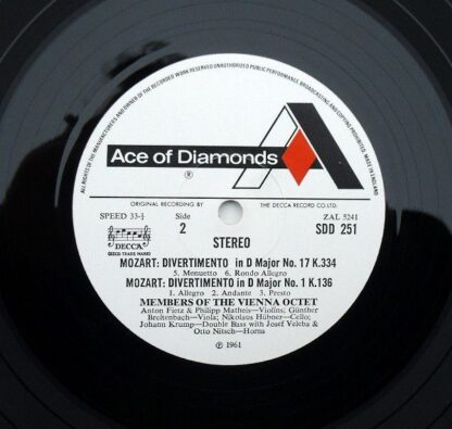 DECCA SDD 251 - Divertimenti K.334 & K.136 - Image 2