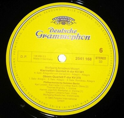 Deutsche Grammophon 2733 013 - Quartette Und Quintette für Bläse - Image 2