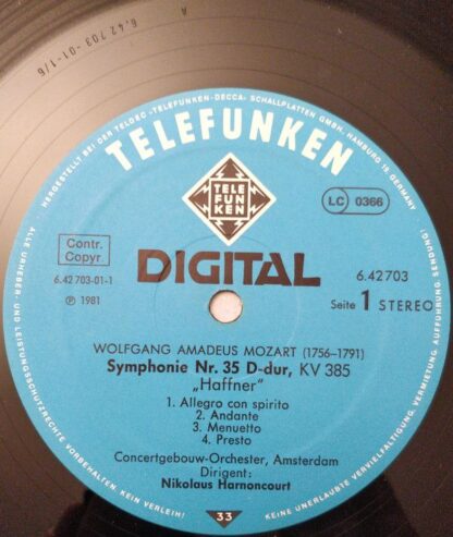 Telefunken 6.42703 AZ - Symphonies Nr.35 »Haffner« & Nr.34 - Image 5