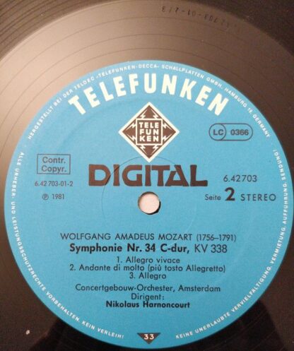 Telefunken 6.42703 AZ - Symphonies Nr.35 »Haffner« & Nr.34 - Image 6