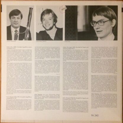 Finlandia Records FA 340 - Kalevi Aho: Quintett Für Fagott Und S - Image 3