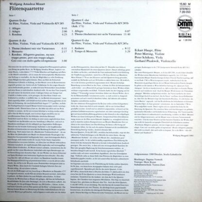 Eterna 7 28 050 - Die Flötenquartette KV 285, 285a, 285b, 298 - Image 2