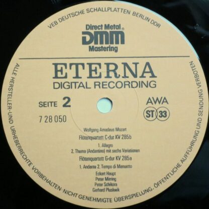 Eterna 7 28 050 - Die Flötenquartette KV 285, 285a, 285b, 298 - Image 4