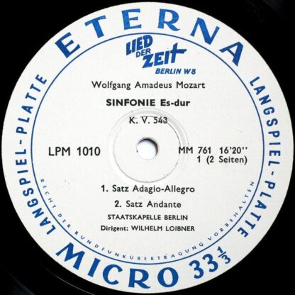 Eterna LPM 1010 - Sinfonie Es-dur K.V. 543 - Image 3