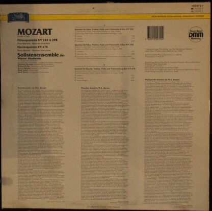 Novalis 150 072-1 - Flötenquartette KV 285 & 298 / Klavierquarte - Image 2