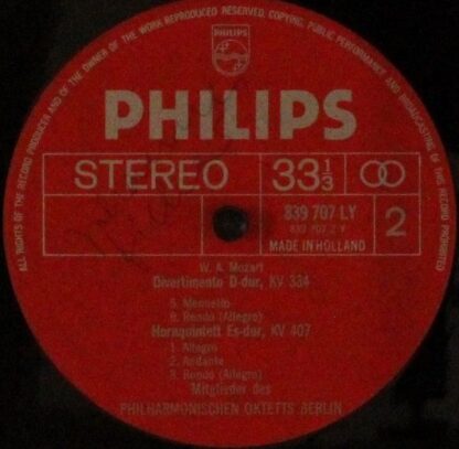 Philips 839 707 LY - Divertimento D-dur KV 334 Quintett für Horn - Image 4