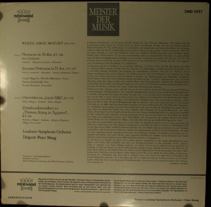DECCA SMD 1097 - Notturno in D-dur, KV 286 "Für 4 Orchster" / Se - Image 2