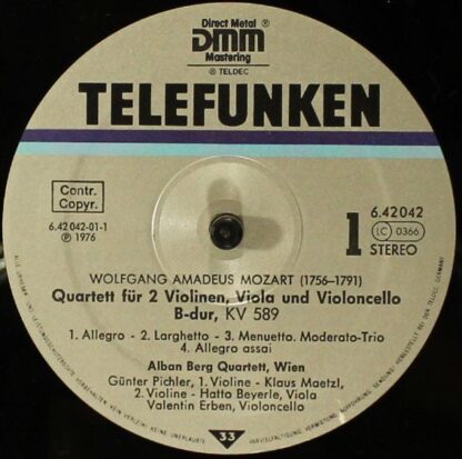 Telefunken 6.42042 AW - Streichquartette Nr. 22 KV 589 & Nr. 23 - Image 5