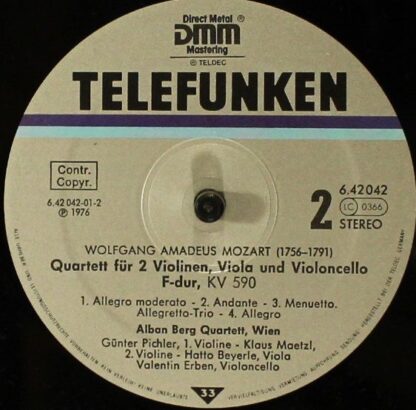 Telefunken 6.42042 AW - Streichquartette Nr. 22 KV 589 & Nr. 23 - Image 6
