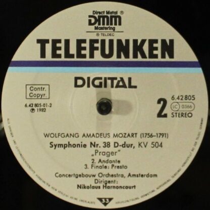 Telefunken 6.42805 AZ - Symphonie No. 38 »Prager« • »Prague« - Image 3