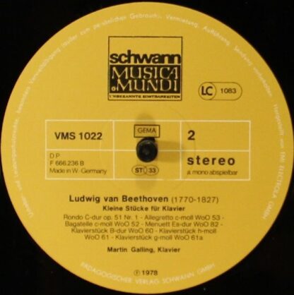 Schwann Musica Mundi VMS 1022 - Kleine Stücke Für Klavier - Image 4