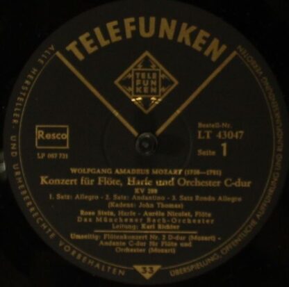 Telefunken LT 43047 - Konzert Für Flöte, Harfe Und Orchester C-d - Image 3
