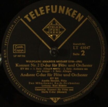 Telefunken LT 43047 - Konzert Für Flöte, Harfe Und Orchester C-d - Image 4