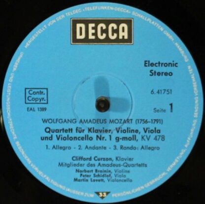 DECCA 6.41751 - Piano Quartet No. 1 In G Minor / Piano Quartet N - Image 4