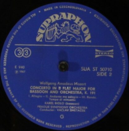 Supraphon 50710 - Concerto For Flute And Harp, Concerto For Bass - Image 4