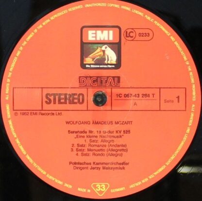 EMI Digital 1C 067-43 264 - Eine Kleine Nachtmusik; Serenata Not - Image 3