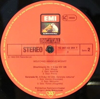 EMI Digital 1C 067-43 264 - Eine Kleine Nachtmusik; Serenata Not - Image 4