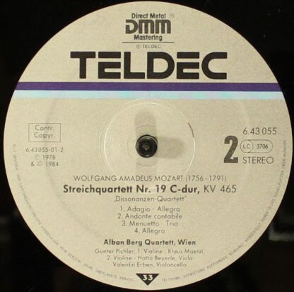 TELDEC 6.43055 AZ - Streichquartette, String Quartets No.17 "Hun - Image 4